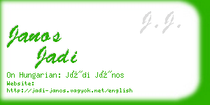 janos jadi business card